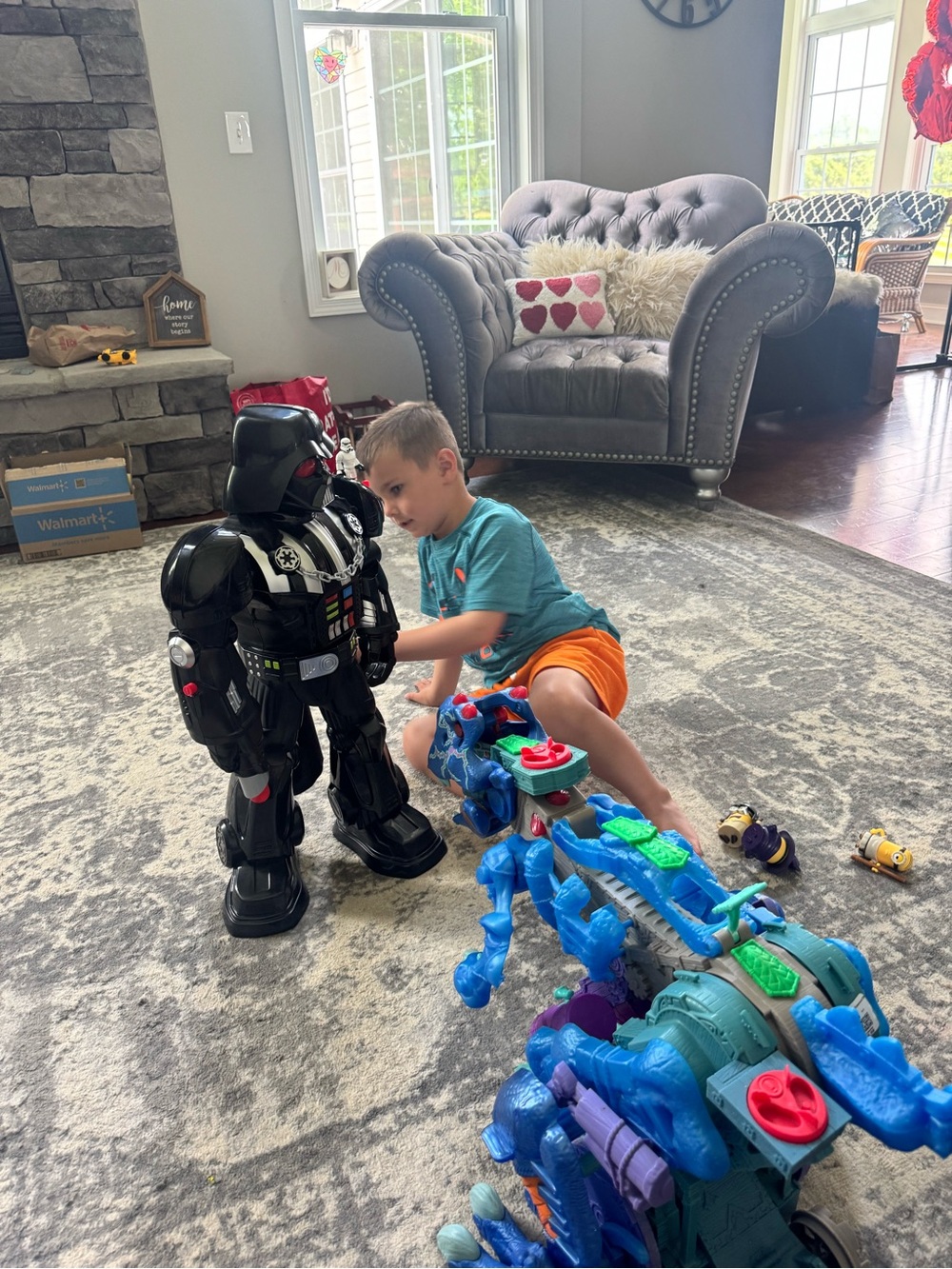 Darth Vader Robot Toy — Black with Red Accents